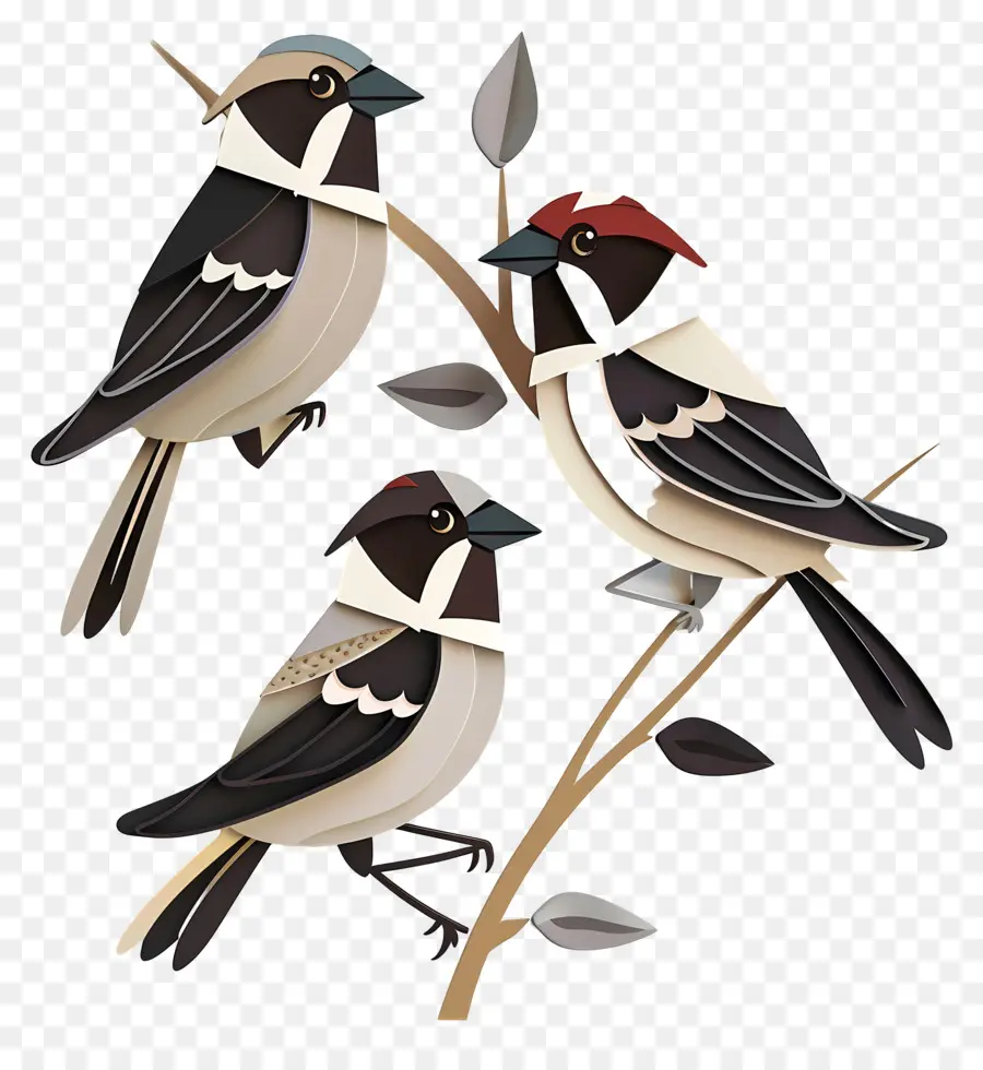 Gorriones，Aves PNG