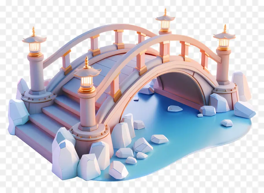 Puente，Render 3d PNG