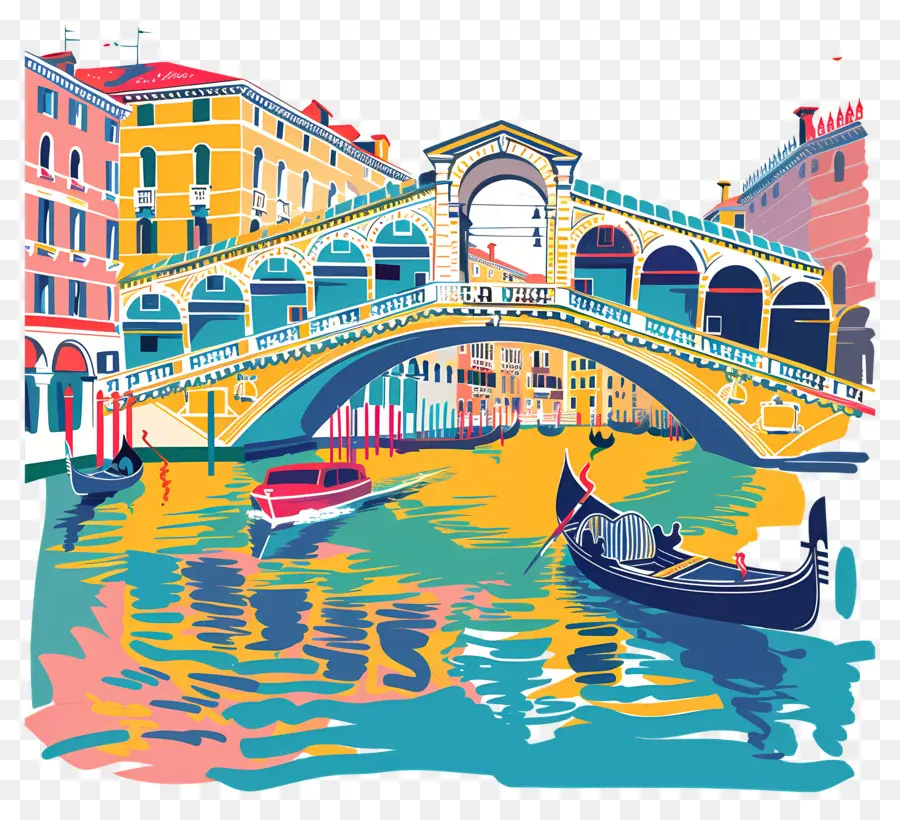 Puente De Rialto，Puente Colorido PNG