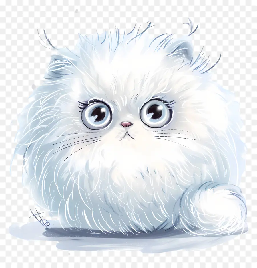 Día De Concientización De La Bola De Pelo，Gatito Blanco PNG