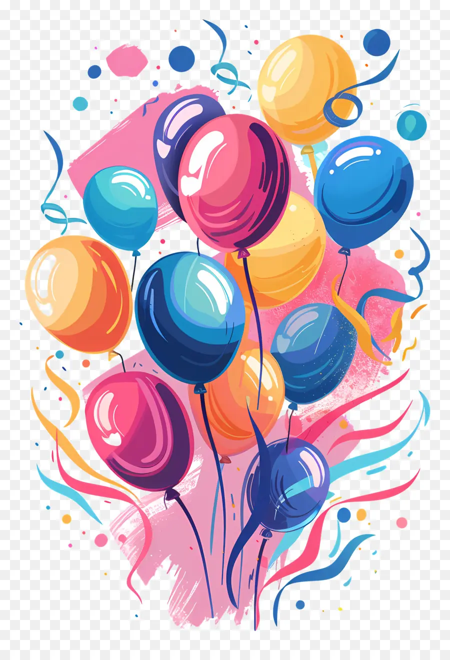 Globos De Cumpleaños，Globos PNG