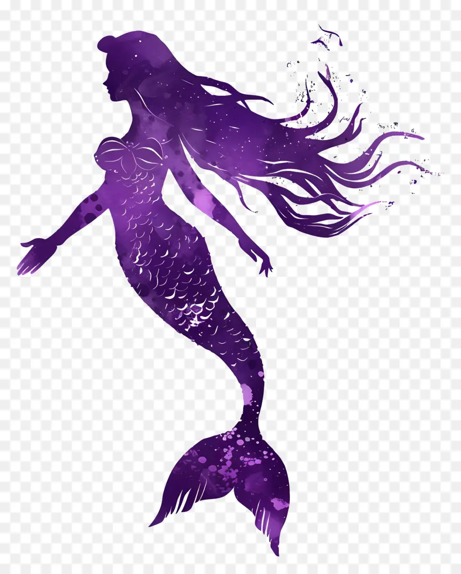 Silueta De Sirena，Sirena PNG