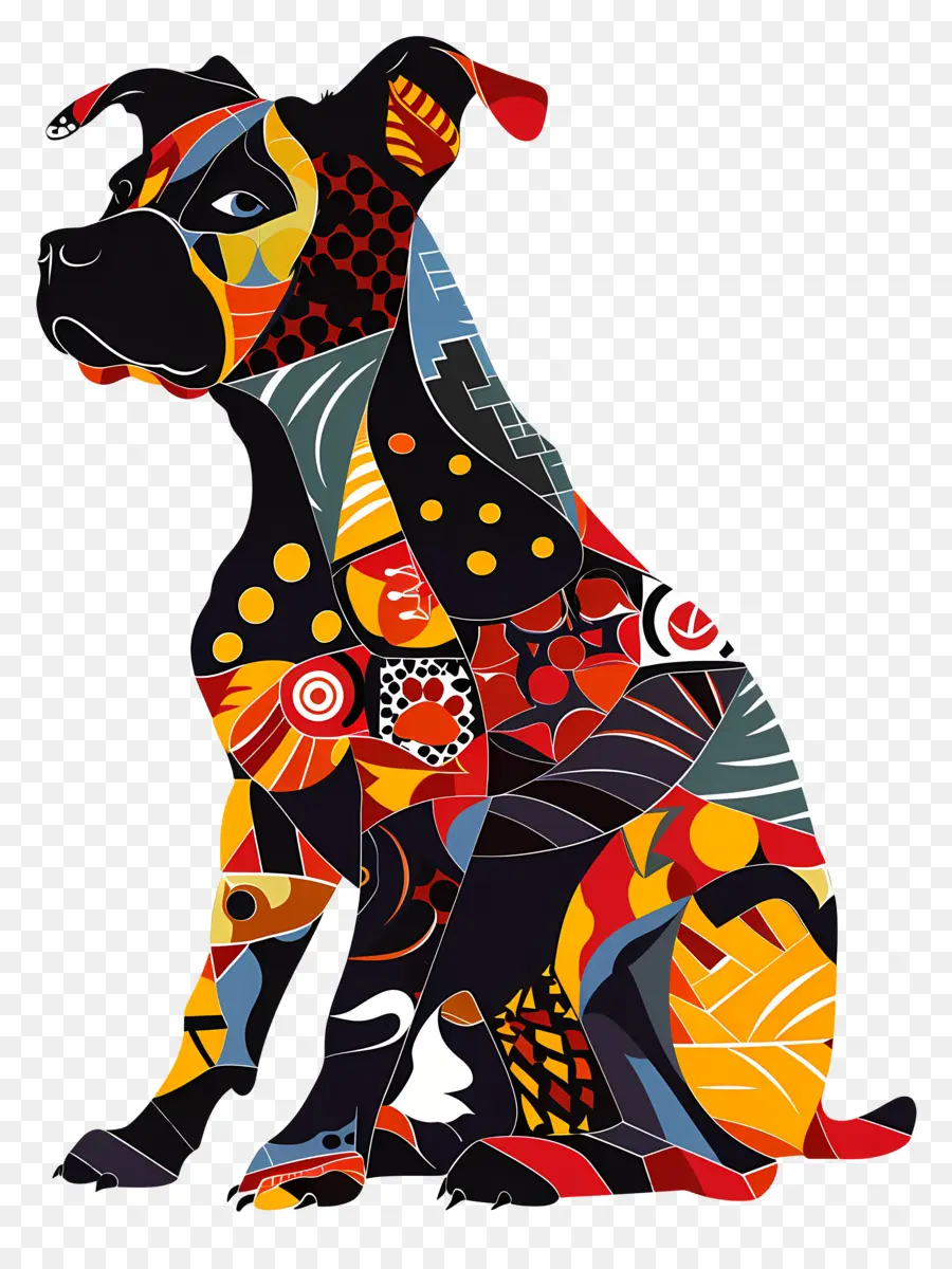 Silueta De Perro，Perro Colorido PNG