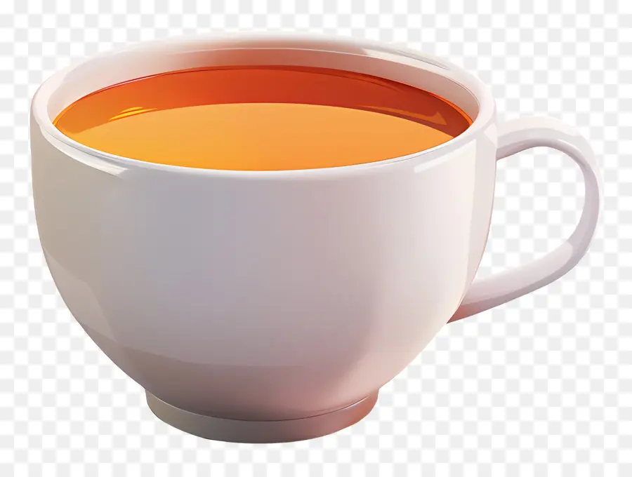 Té Caliente，Copa De Porcelana Blanca PNG