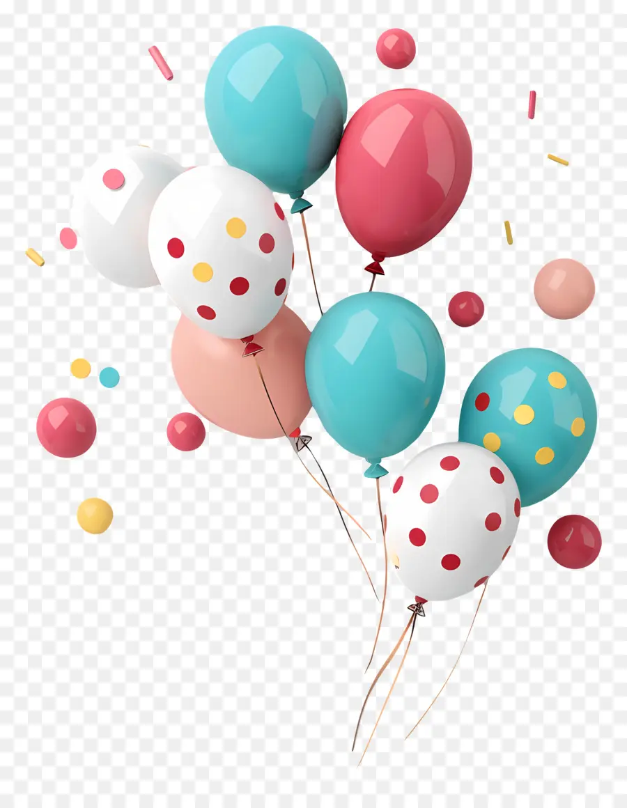 Globos De Cumpleaños，Globos PNG