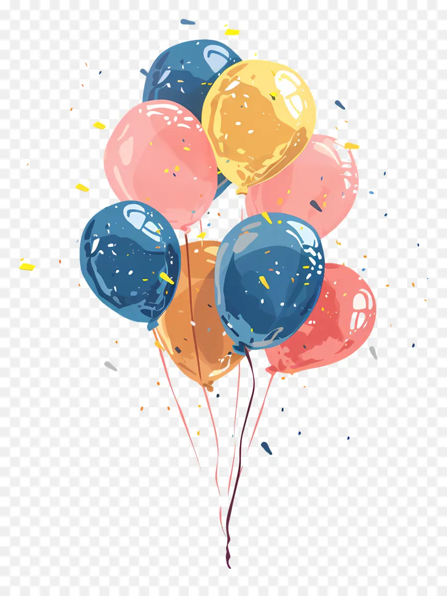 Globos De Cumpleaños，Globos PNG