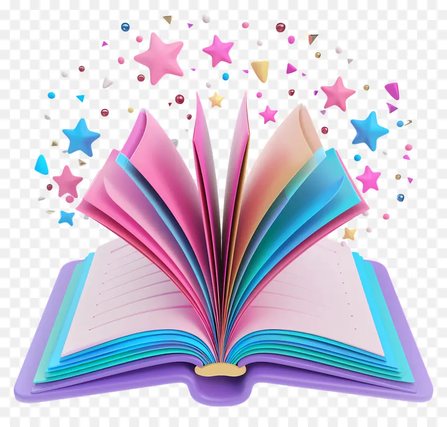 Libro Abierto，Estrellas PNG