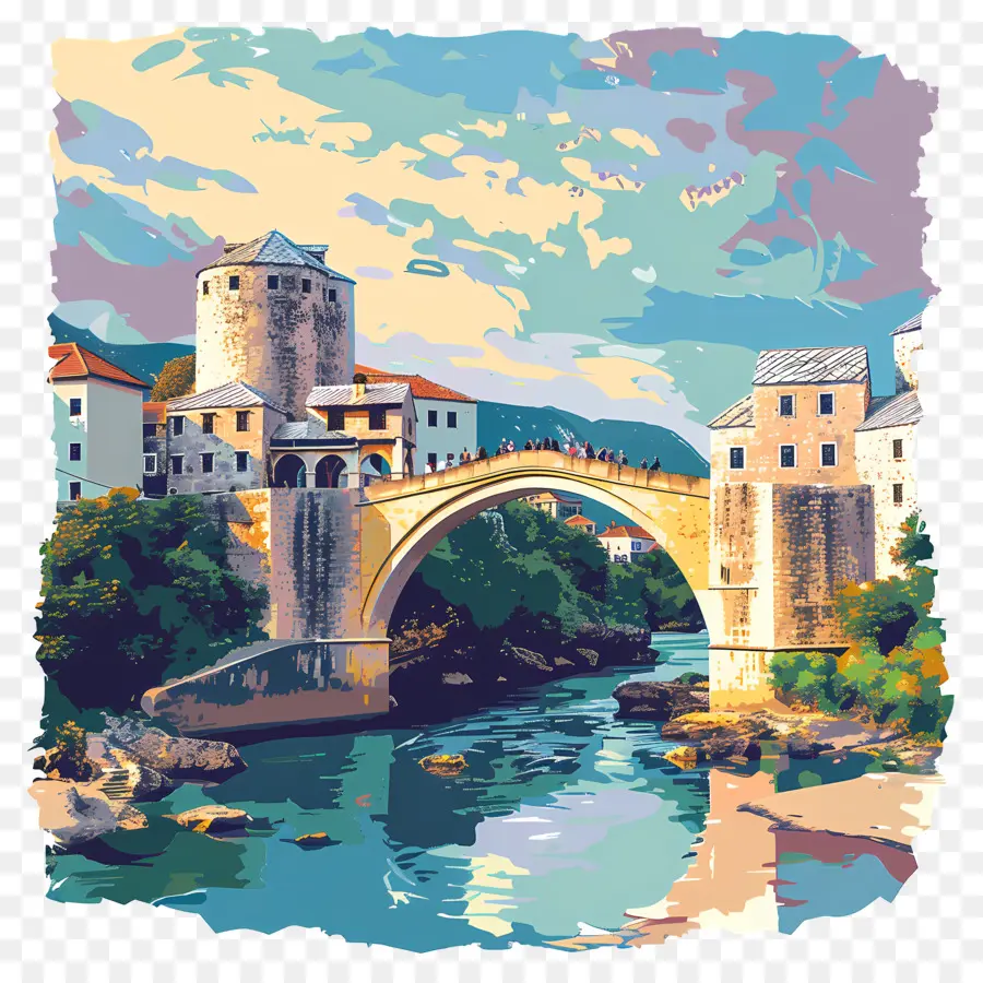 Viejo Puente Mostar，Puente PNG