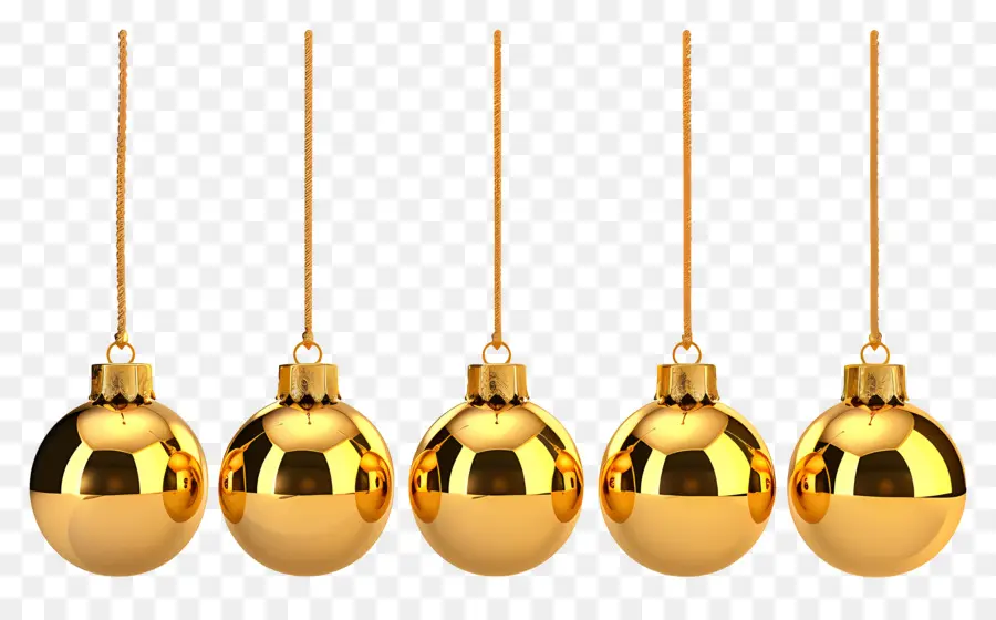 Adorno De Navidad，Ornamentos De Oro PNG