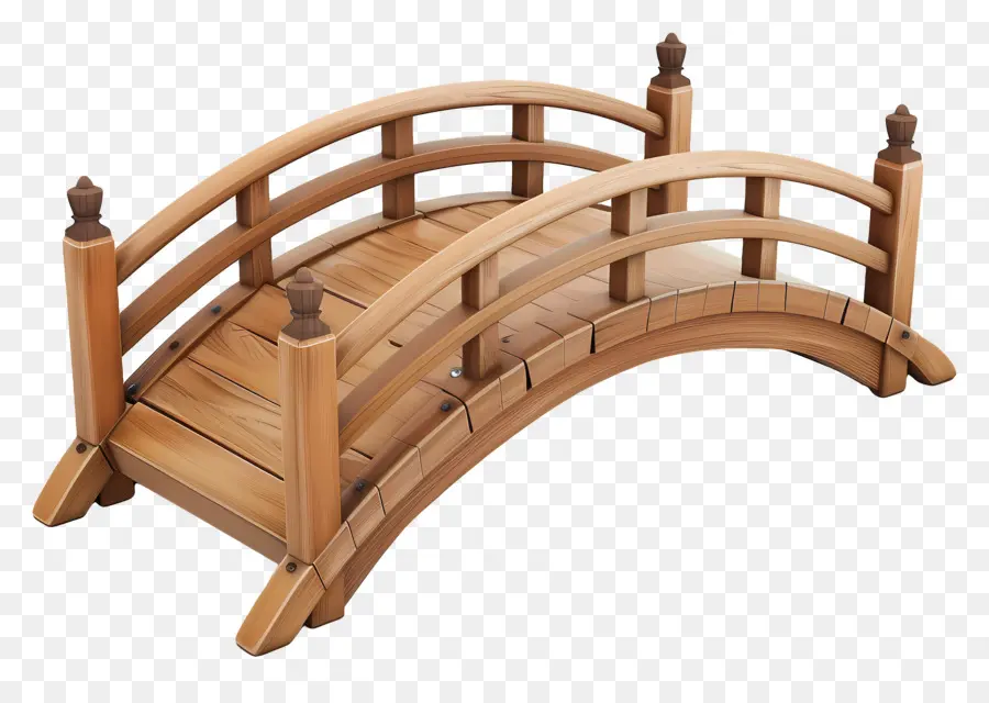 Puente De Madera，Soportes Arqueados PNG