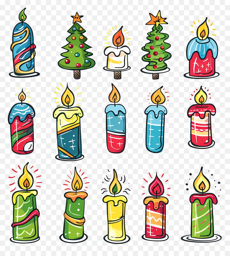 Velas De Navidad，Velas Decorativas PNG