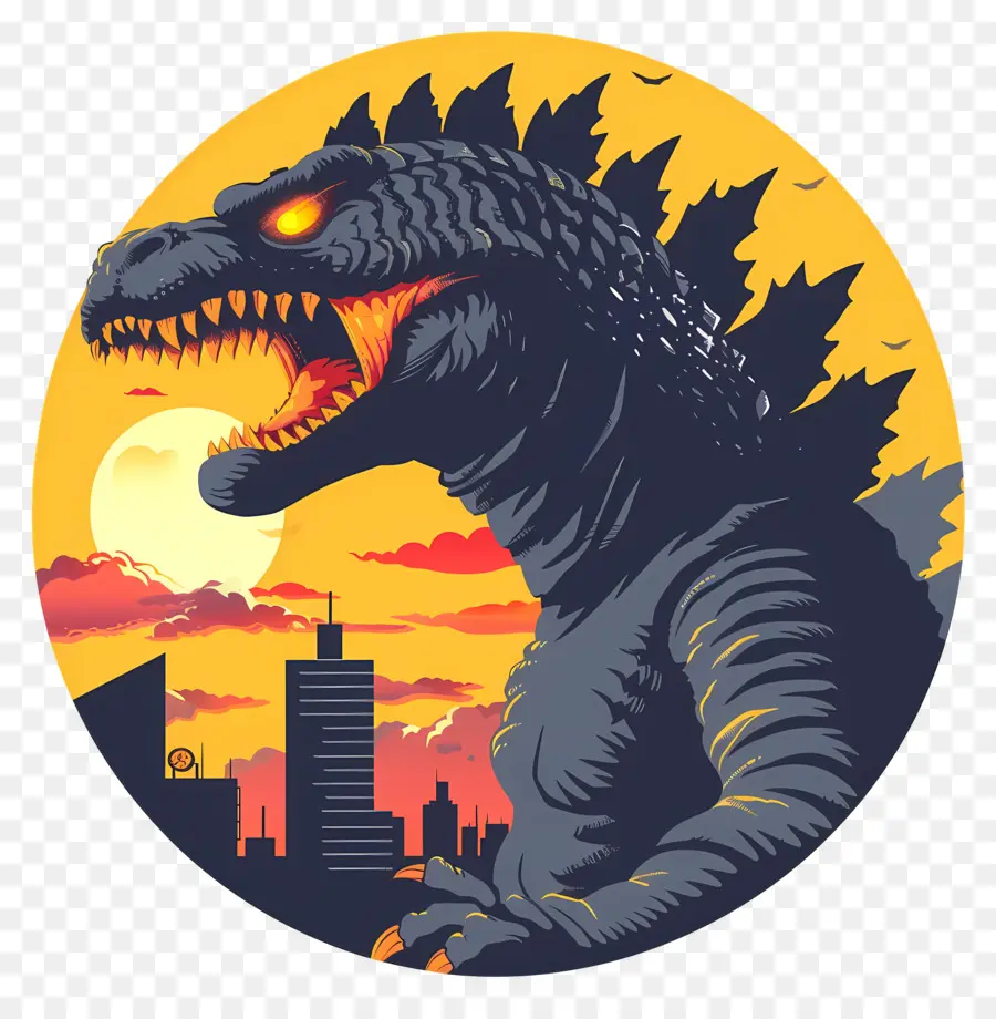 Godzilla，Pintura Digital PNG