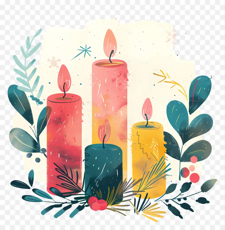 Velas De Navidad，Velas PNG