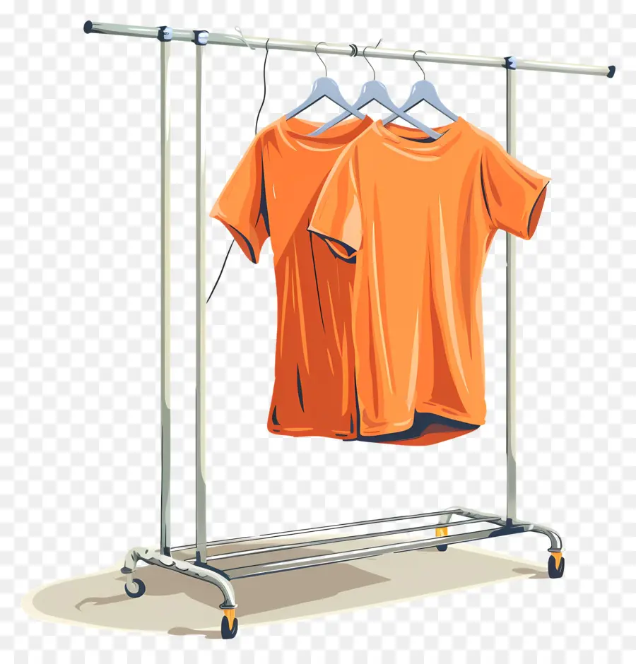 Estante De La Ropa，Camisas De Naranja PNG