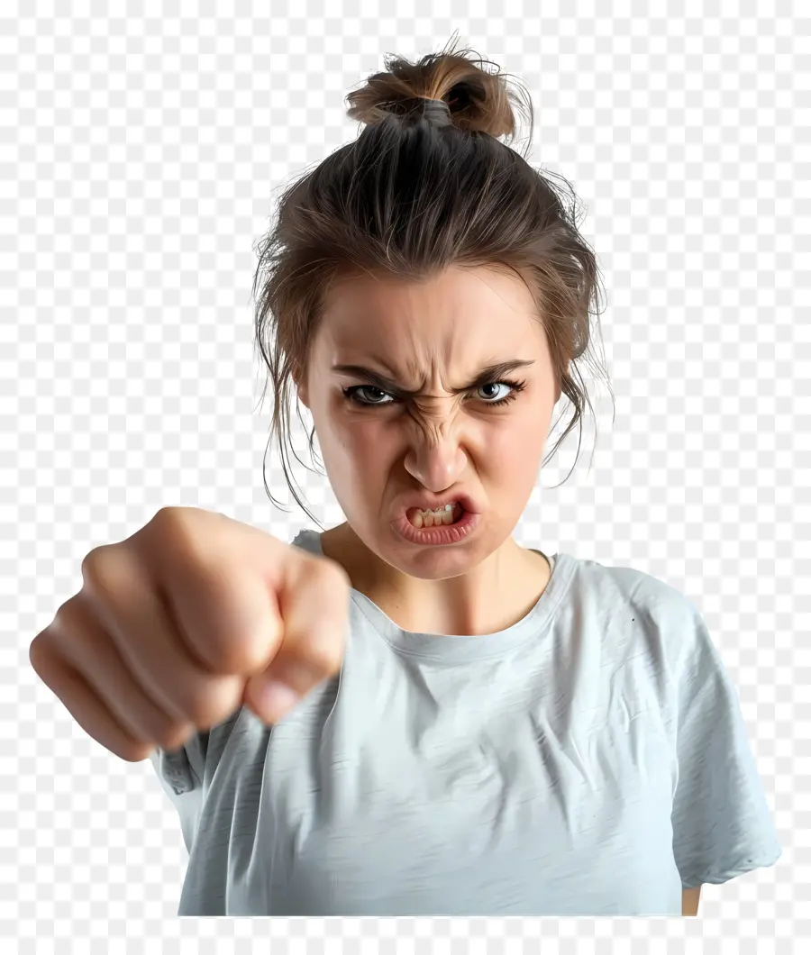 Mujer Enojada，Angry Girl PNG