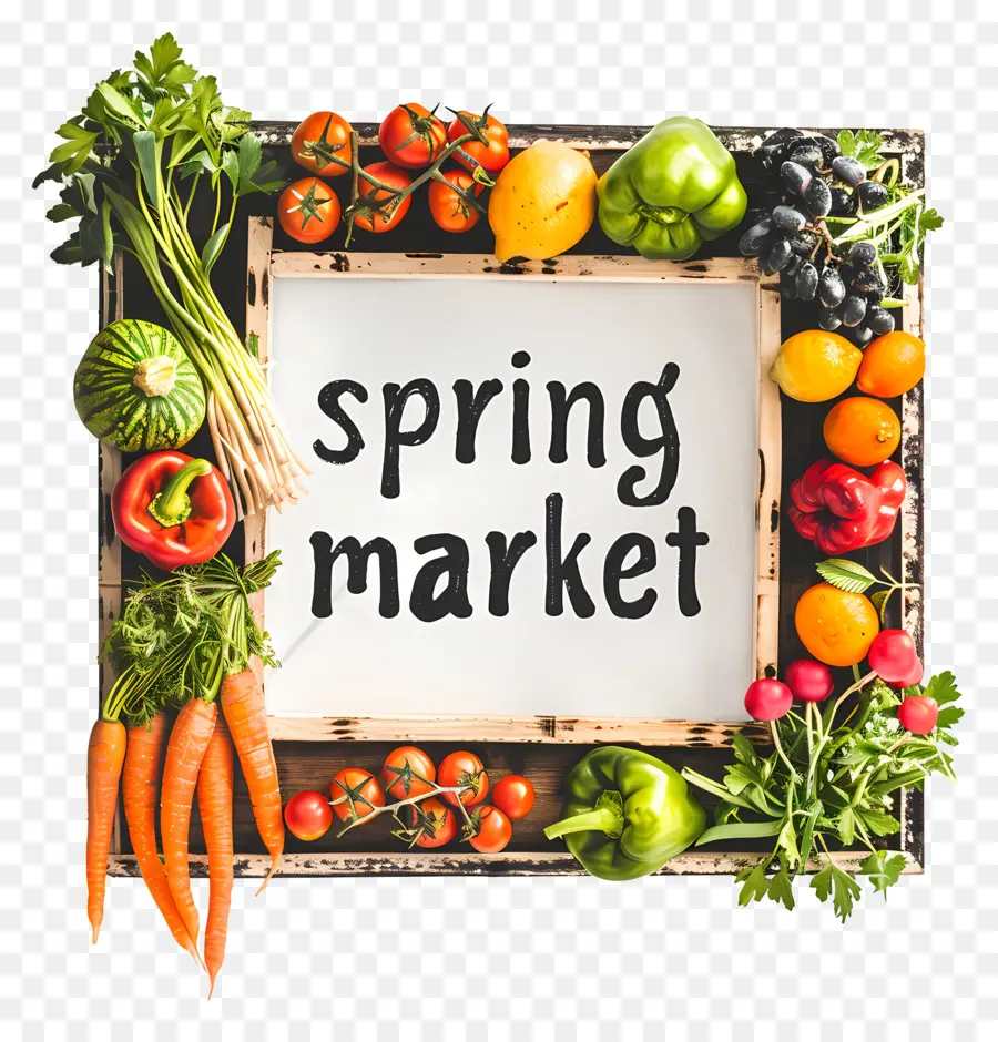 Mercado De Primavera，Verduras Frescas PNG