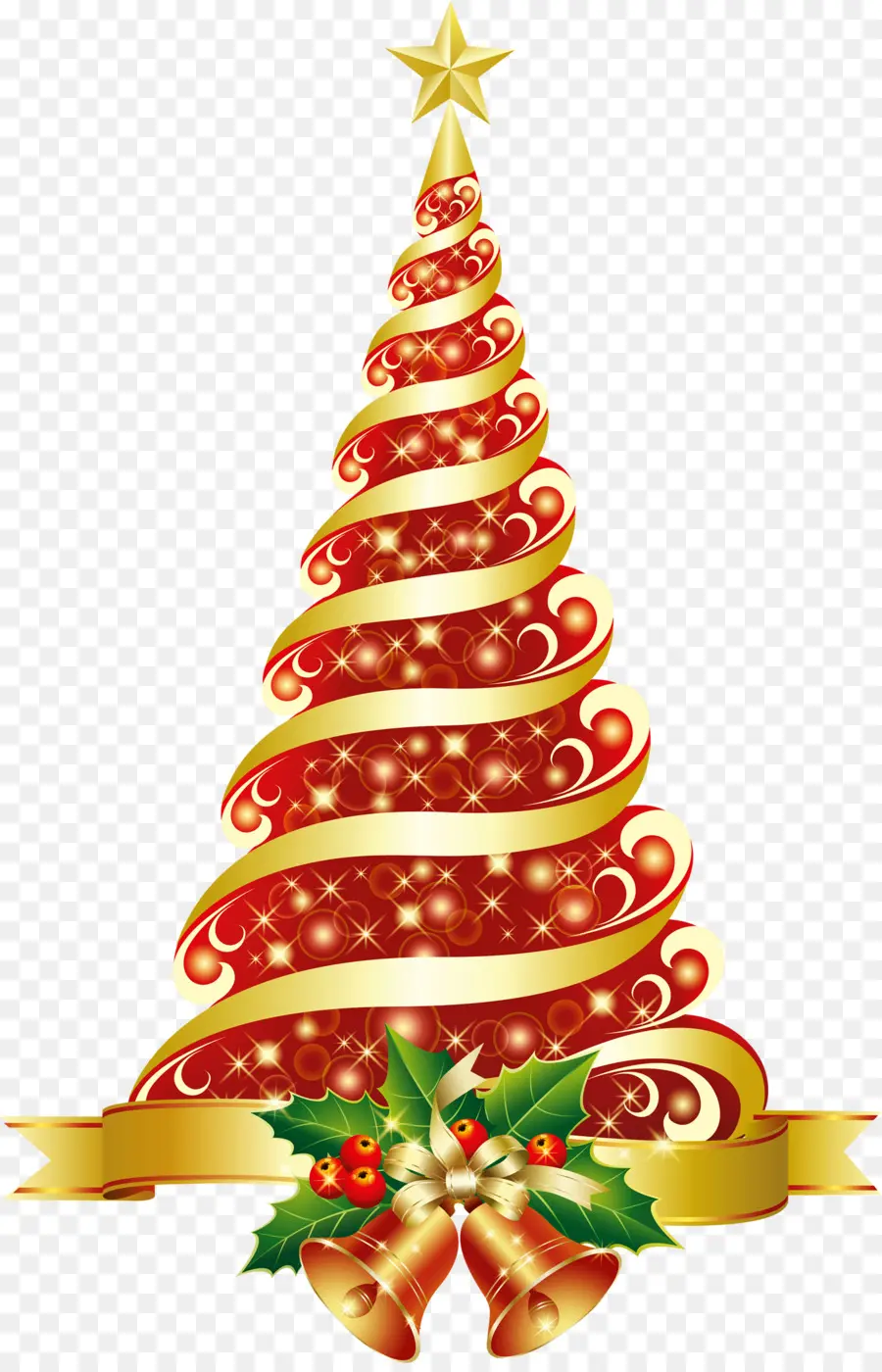 árbol De Navidad，Oro PNG