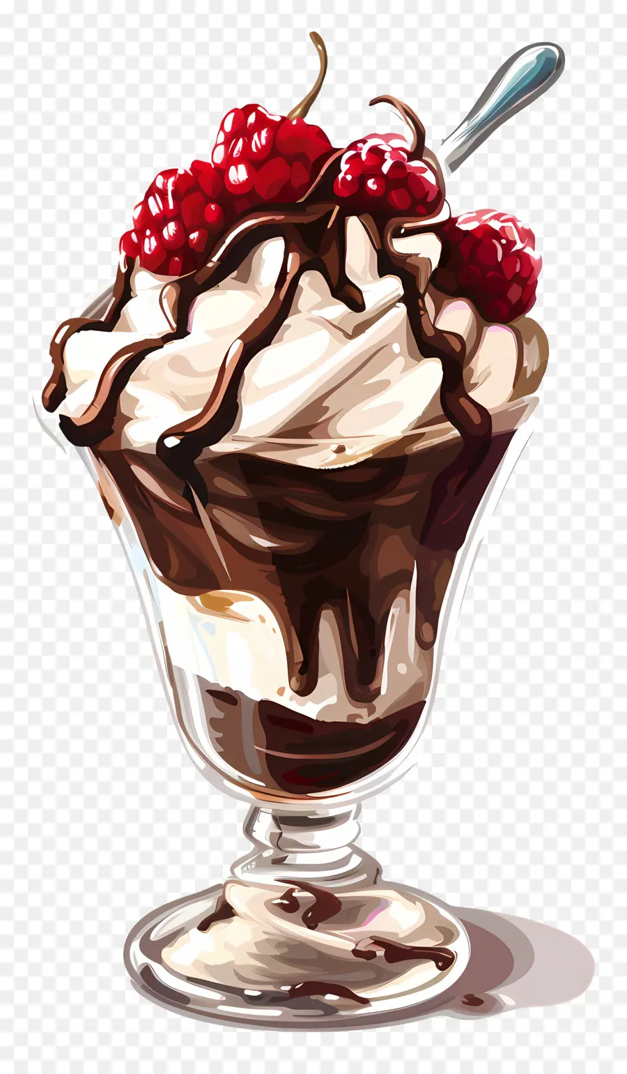 Parfait De Chocolate，Helado De Helado PNG