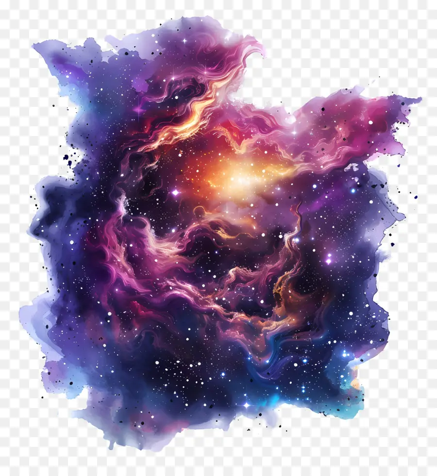 Nebulosas，Ilustración Acuarela PNG