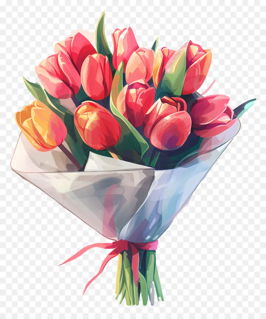 Tulip Bouquet，Los Tulipanes PNG