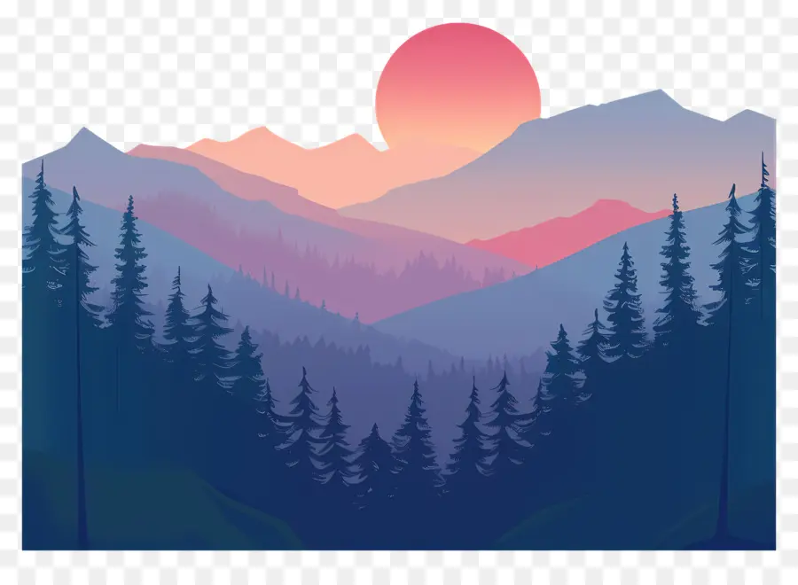 Paisaje Matutino，Atardecer PNG