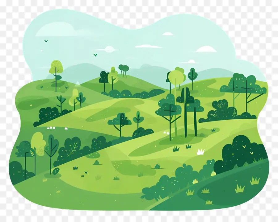 Paisaje De Primavera，Naturaleza PNG