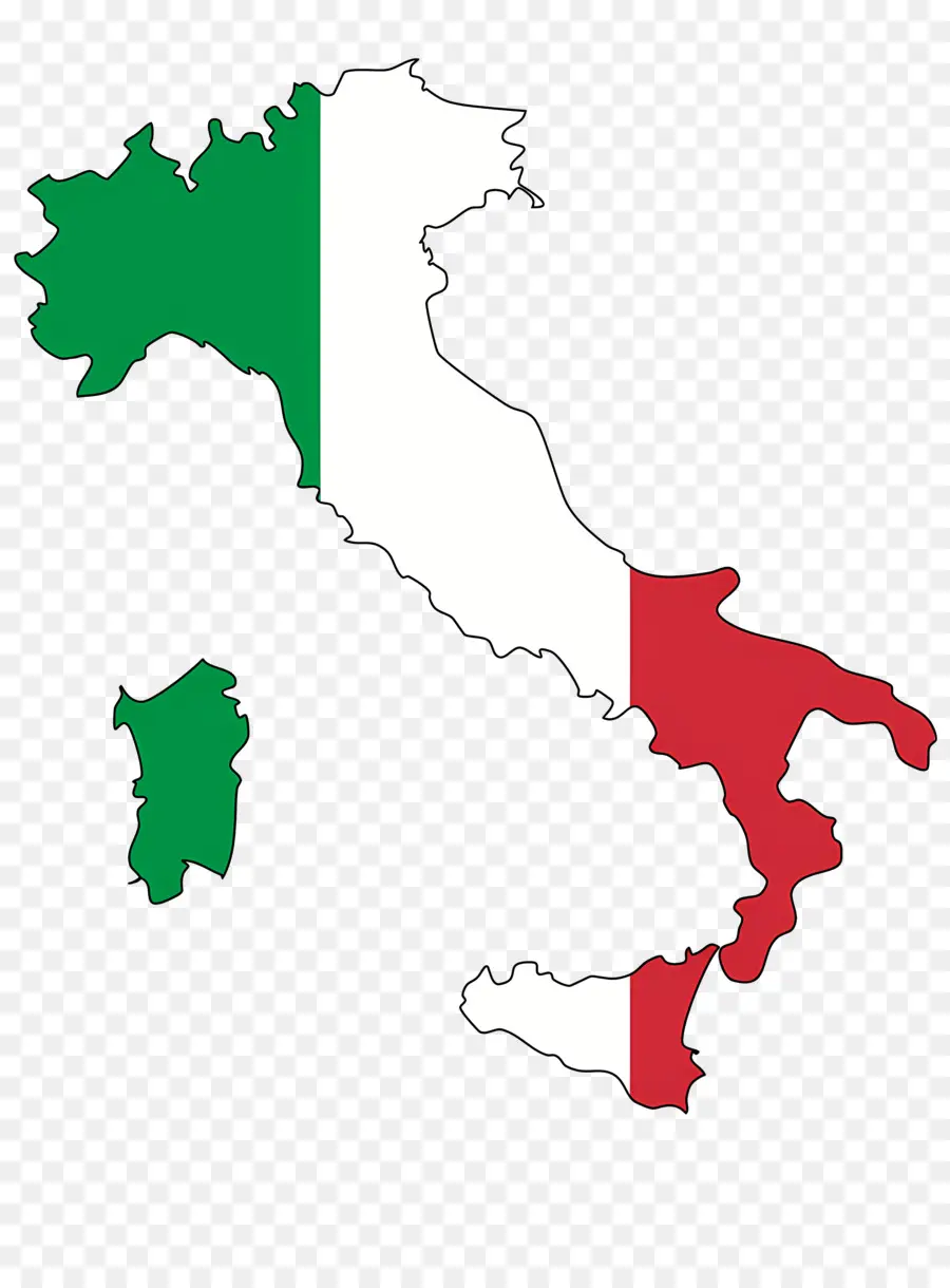 Italia，Mapa PNG