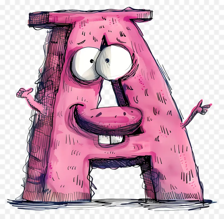 Personaje De Dibujos Animados，Cuerpo Rosa PNG