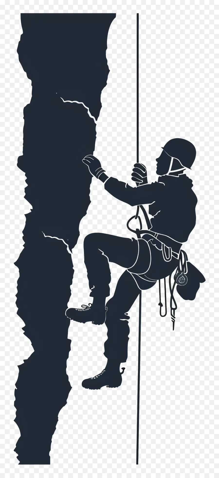 Silueta De Escalada，Escalador PNG