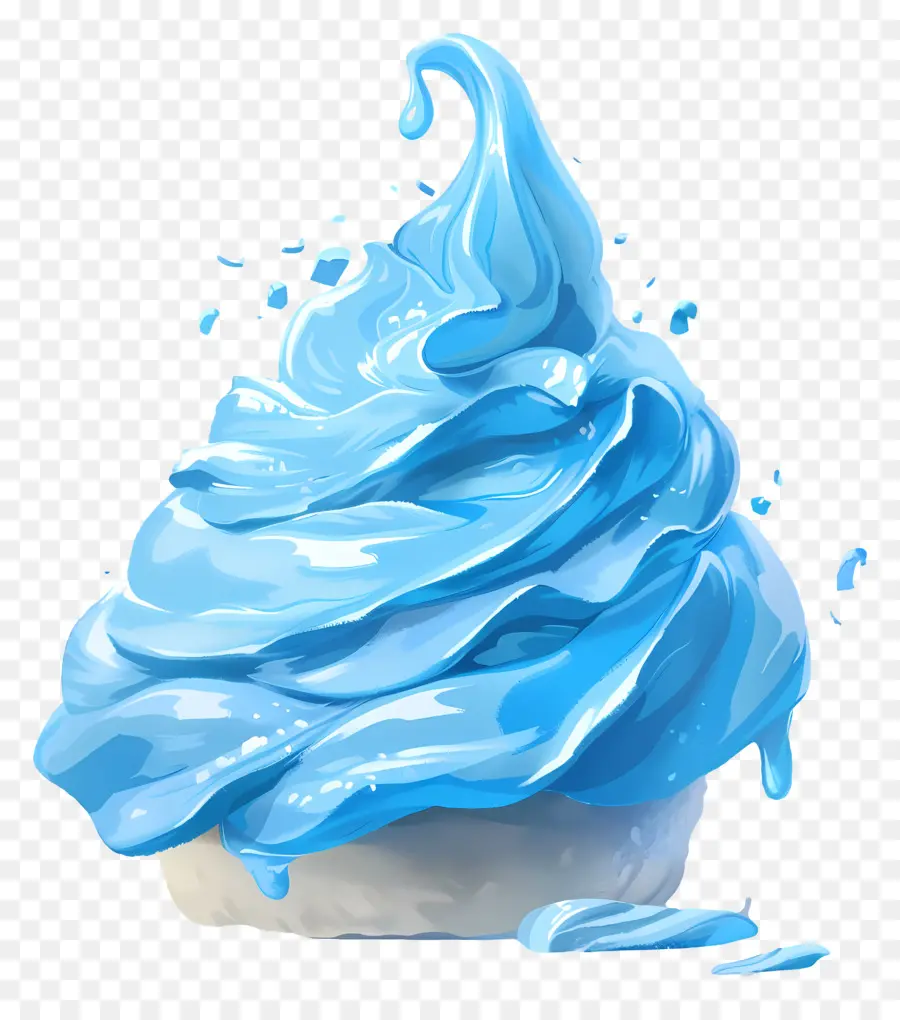 Galleta De Merengue，Crema Batida Azul PNG