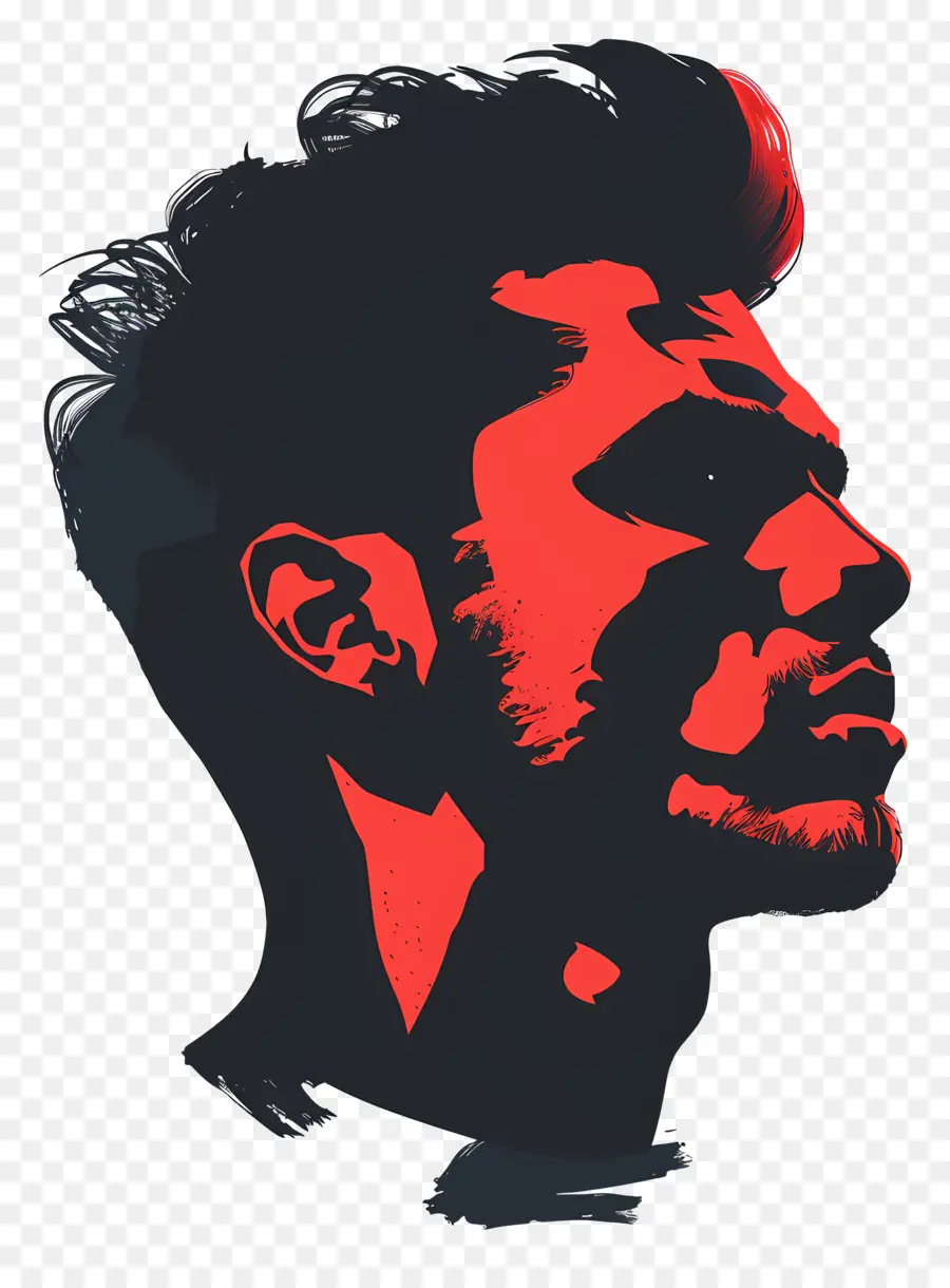 Silhoueta De Cara De Hombre，Silueta PNG