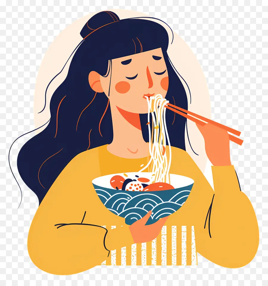 Comer Fideos，Fideos Ramen PNG