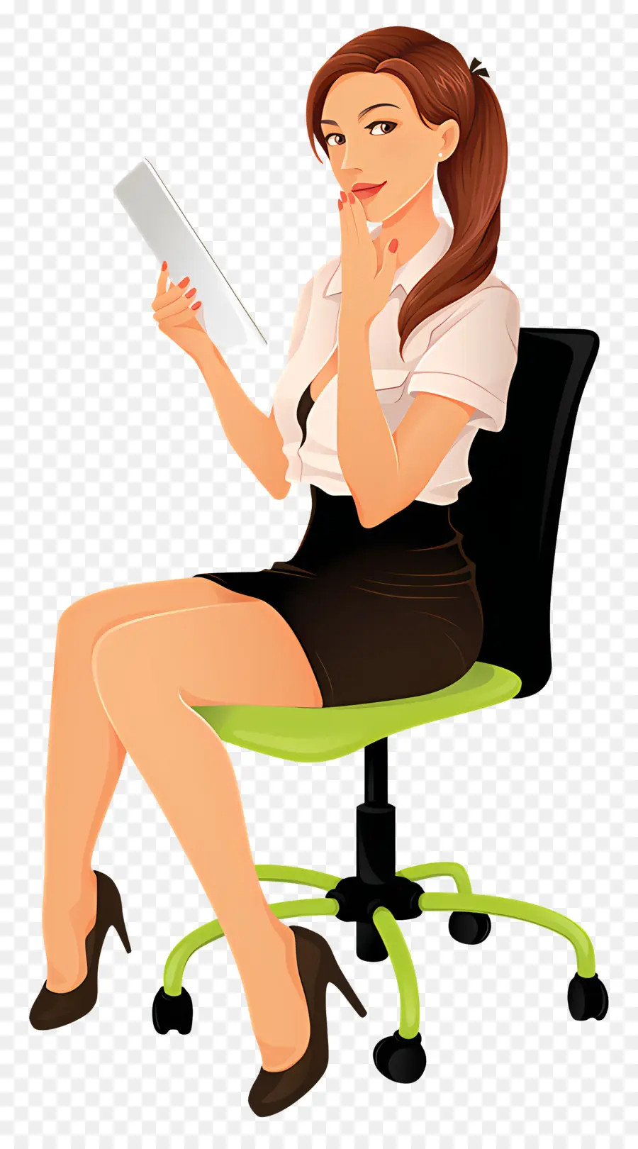 Silla De Oficina，Businesswoman PNG