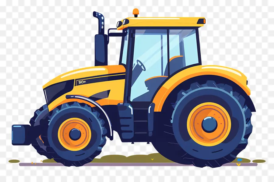 Tractor，Tractor Amarillo PNG