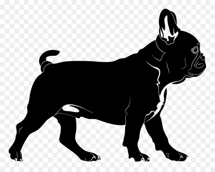 Perro Silueta，Bulldog Francés PNG