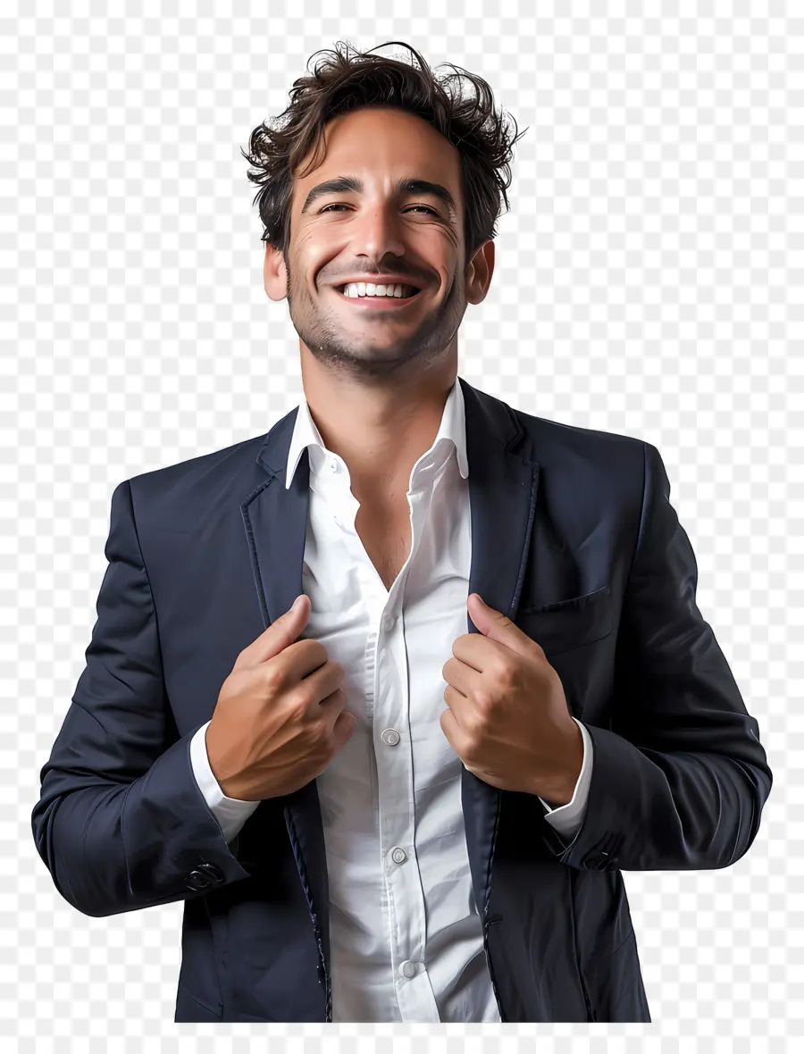 Empresario，Hombre Sonriente En Traje PNG