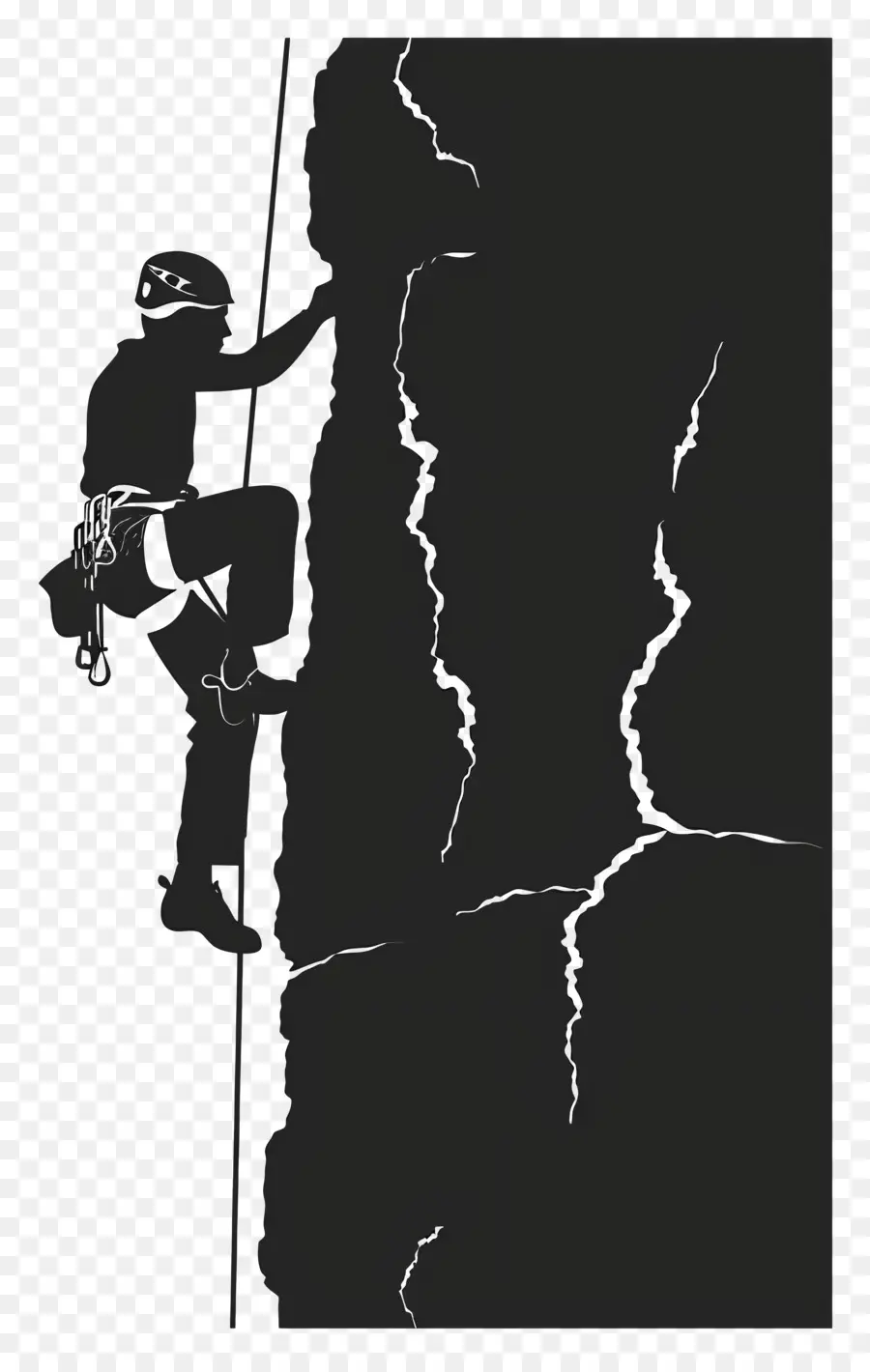 Silueta De Escalada，La Escalada En Roca PNG