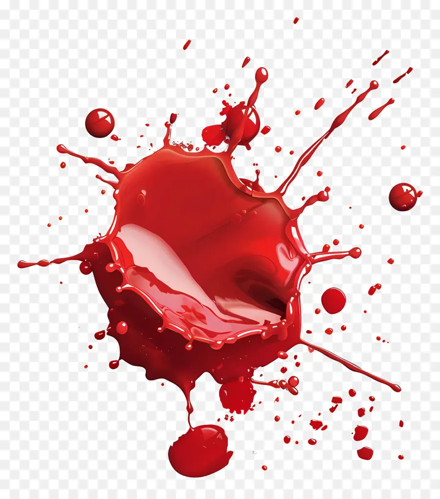 Las Salpicaduras De Sangre，Pintura Roja PNG
