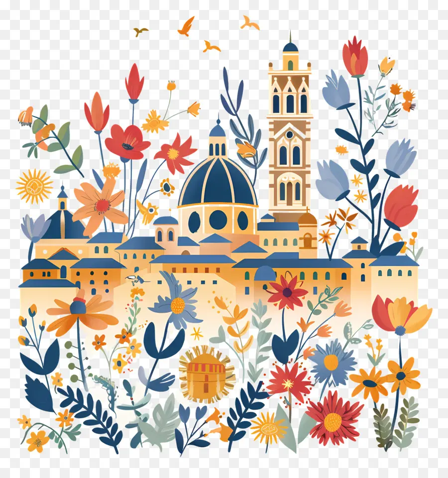 Italia Firenze，Pintura De La Iglesia PNG