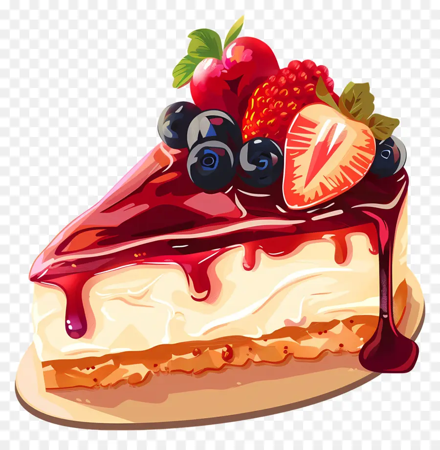 Tarta De Queso，Fresas PNG