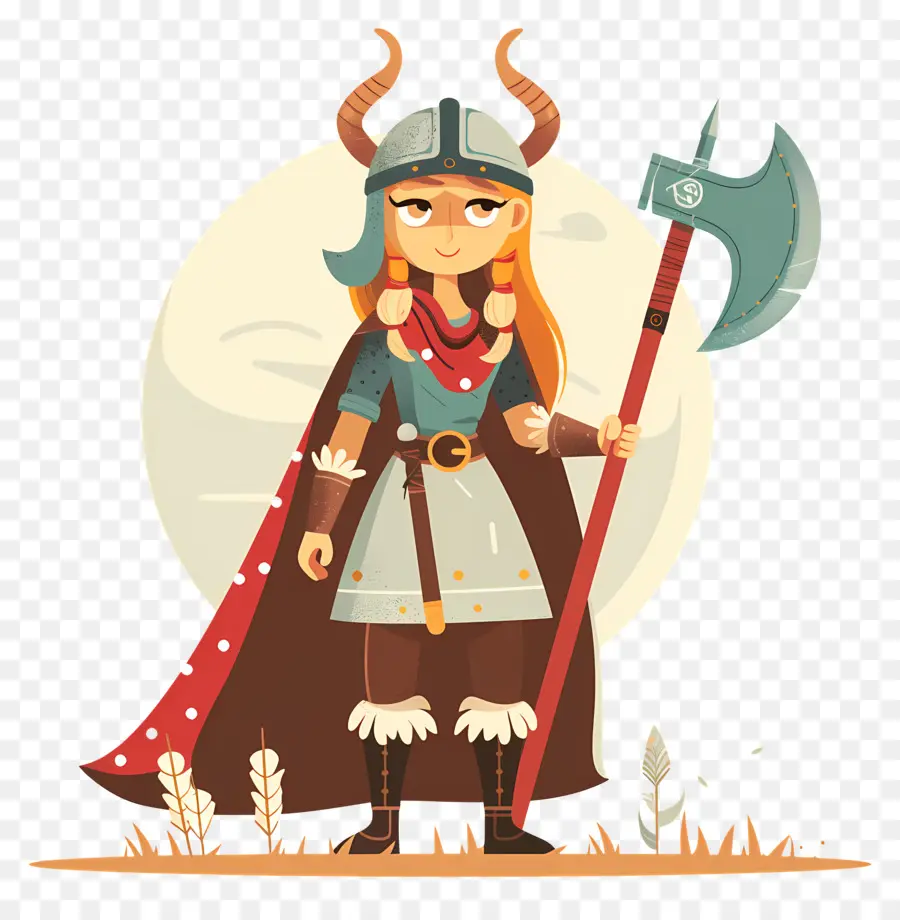 Viking Mujer，La Historieta PNG