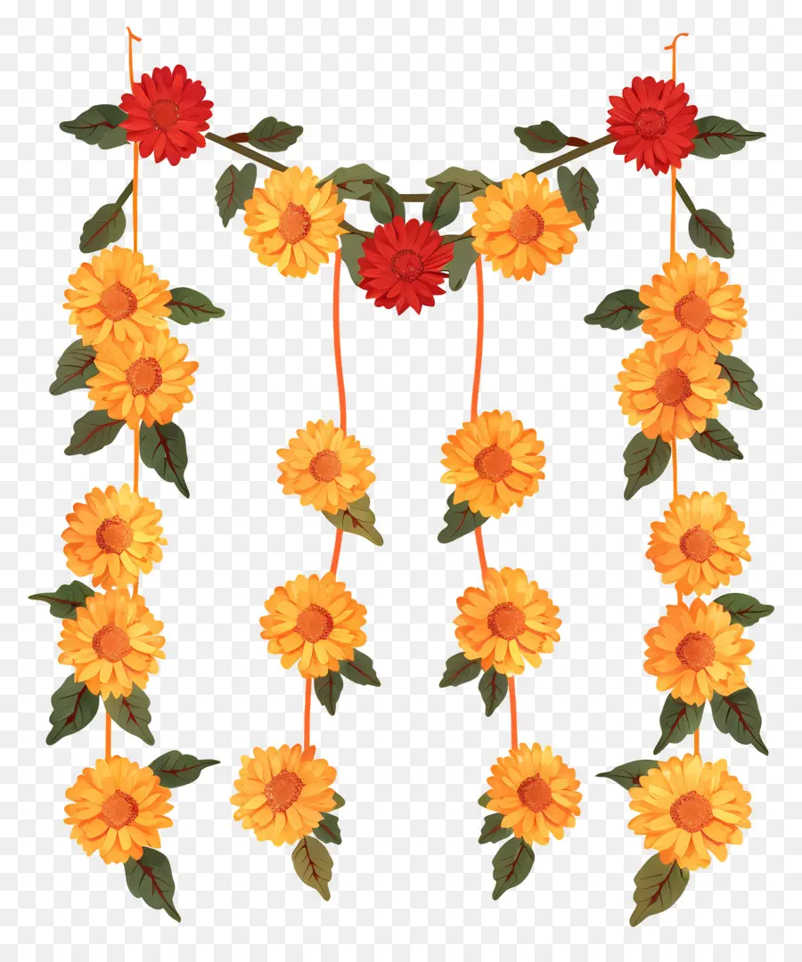 Marigold Toran，Flores De Color Naranja PNG