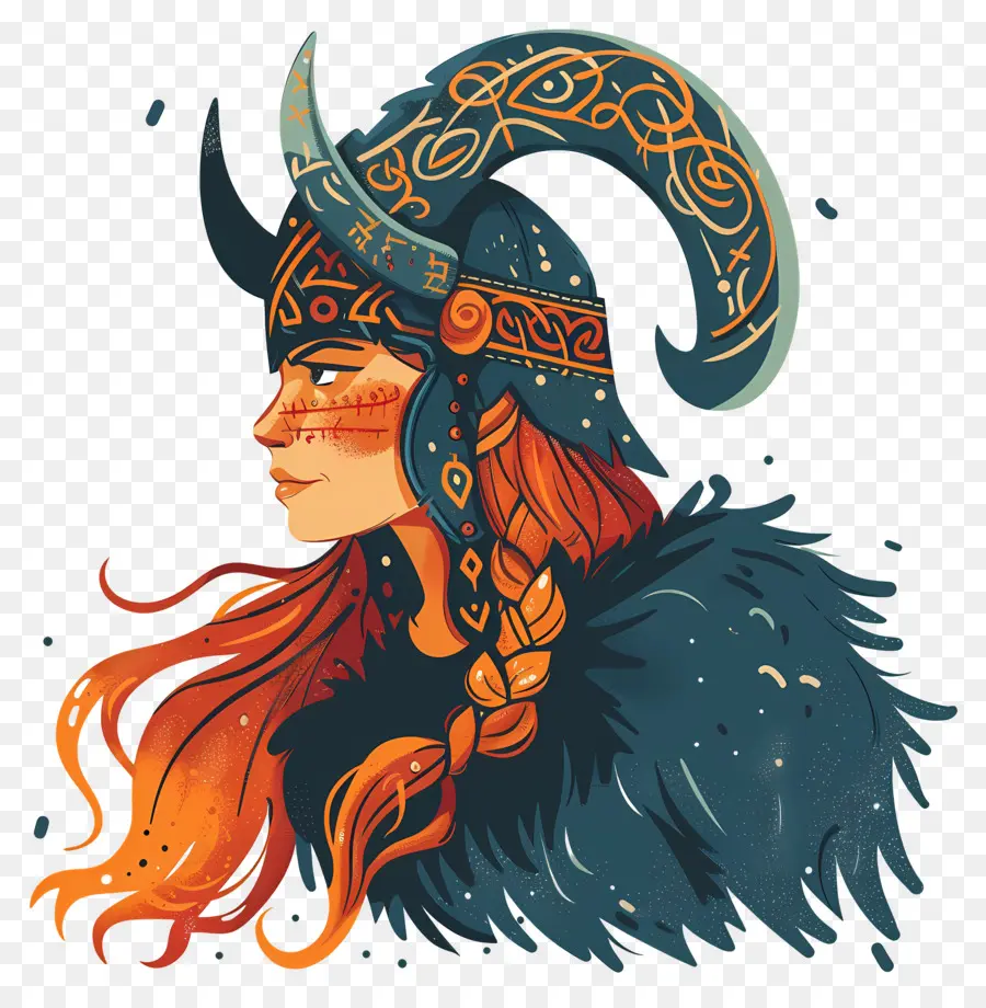 Viking Mujer，Mujer Guerrera PNG