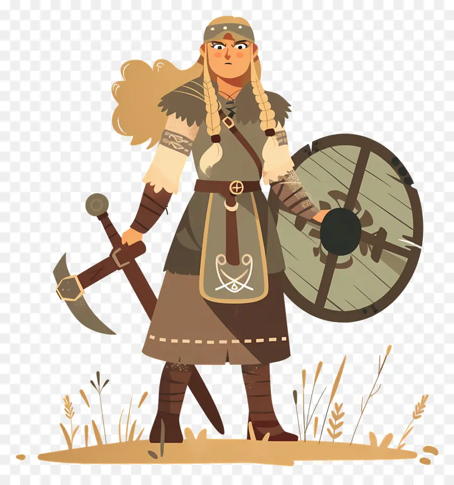 Viking Mujer，Armadura Medieval PNG