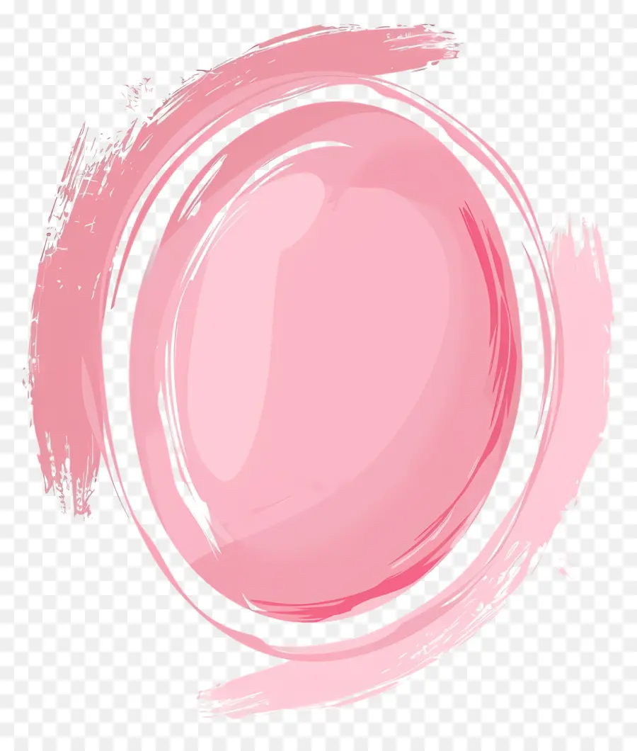 Oval Frame，Rosa PNG