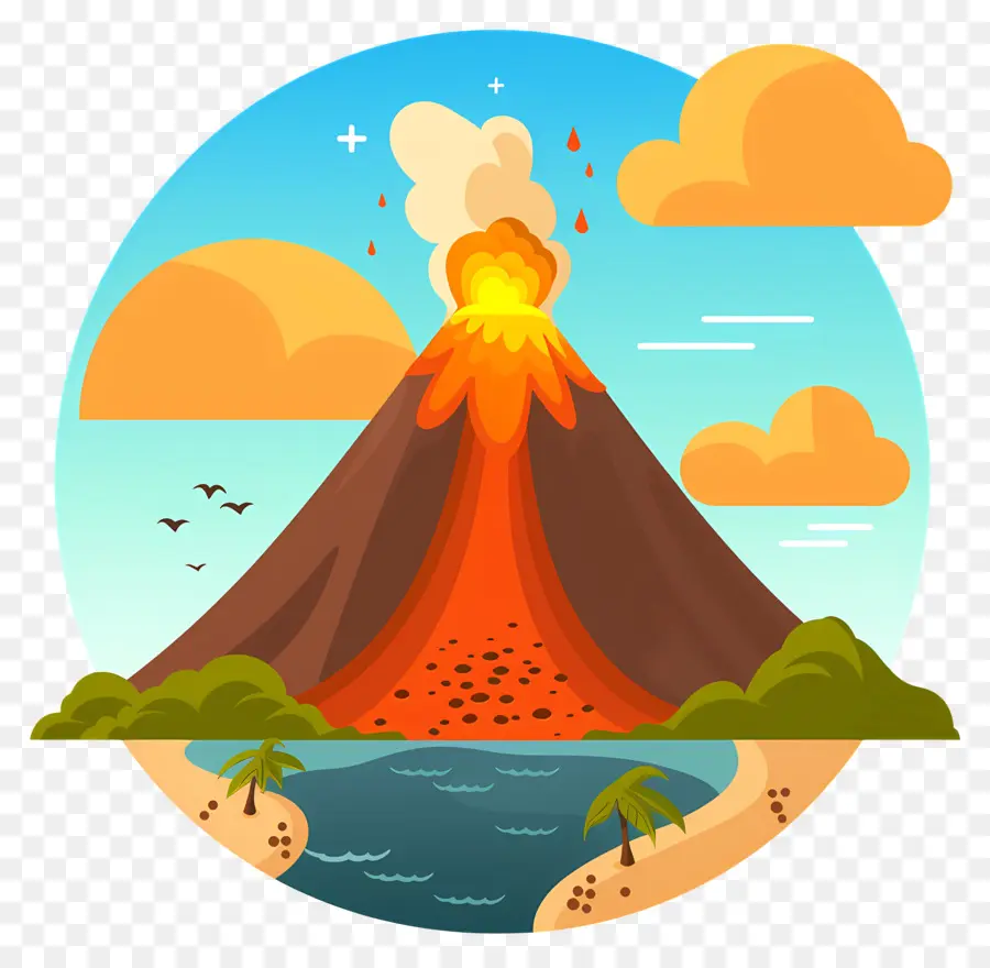 Volcán，Volcán En Erupción PNG