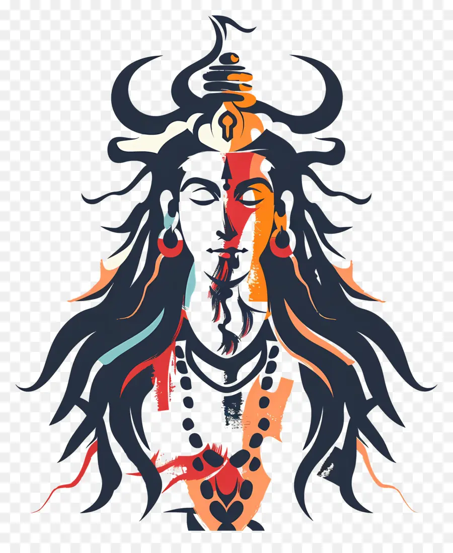 Shiva，Hombre Abstracto Con Cuernos PNG