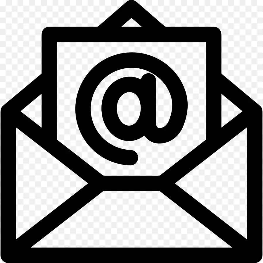 Icono De Correo Electrónico，Fondo Oscuro PNG