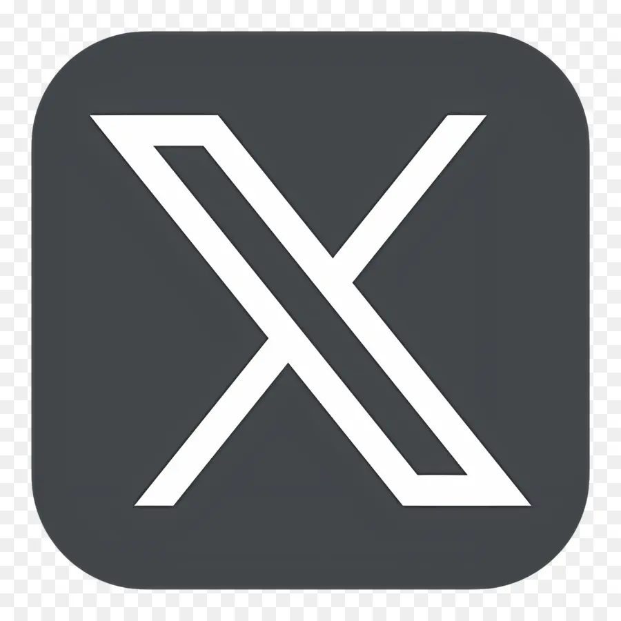 X Logo，Diseño Minimalista PNG