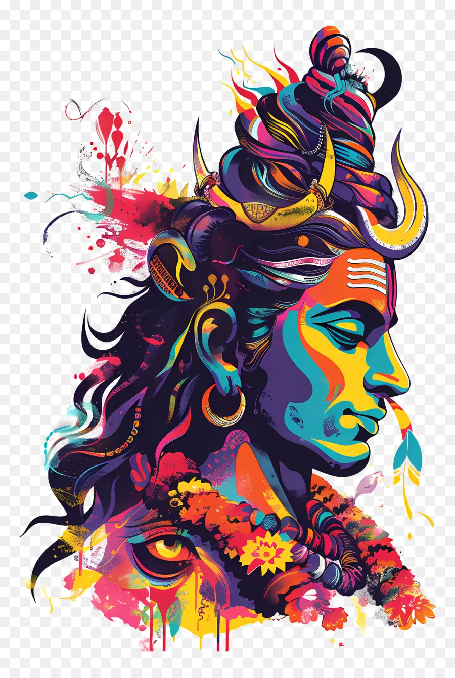 Shiva，Shivá Colorido PNG